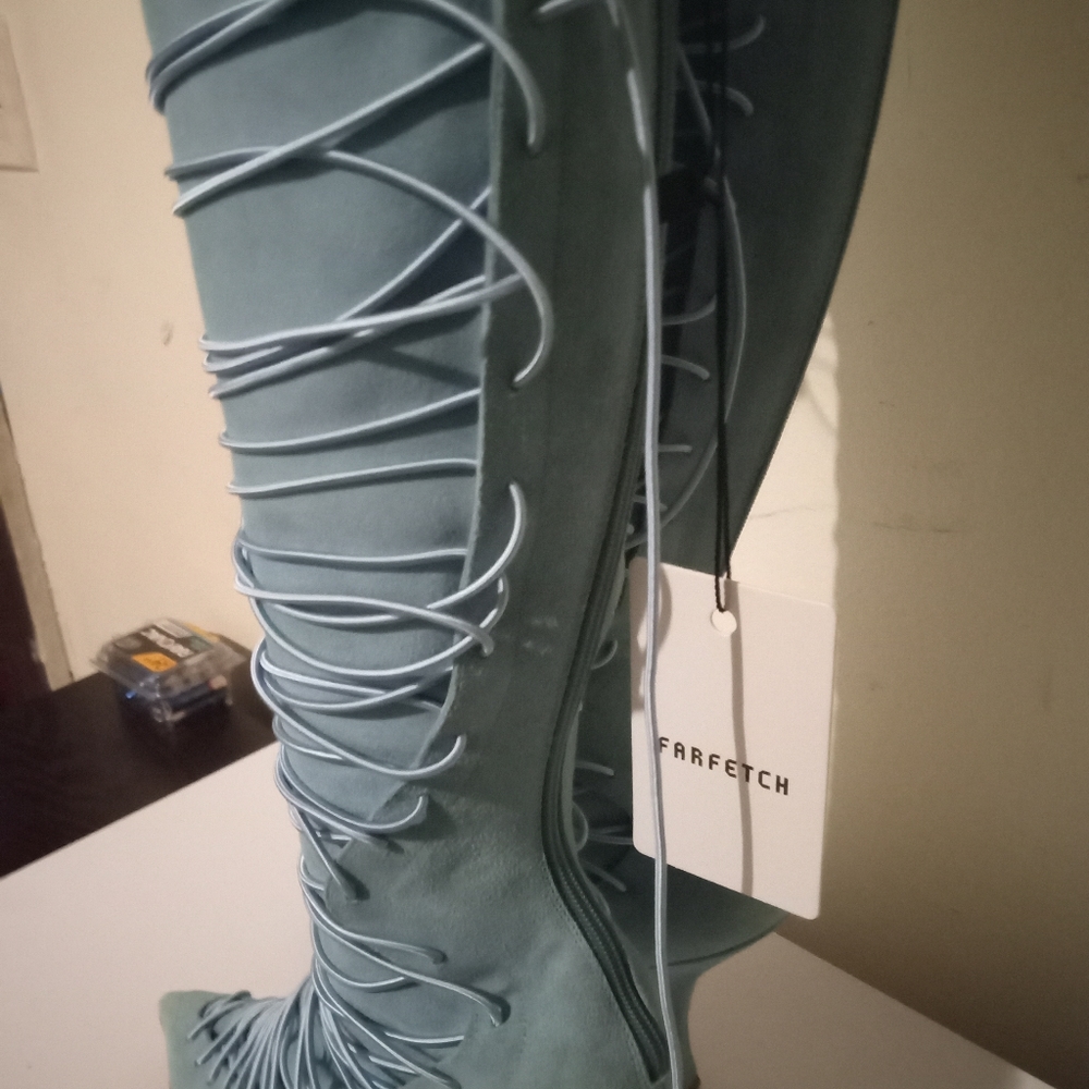 Woman's mid calf Y-project designer boots.         Brand New